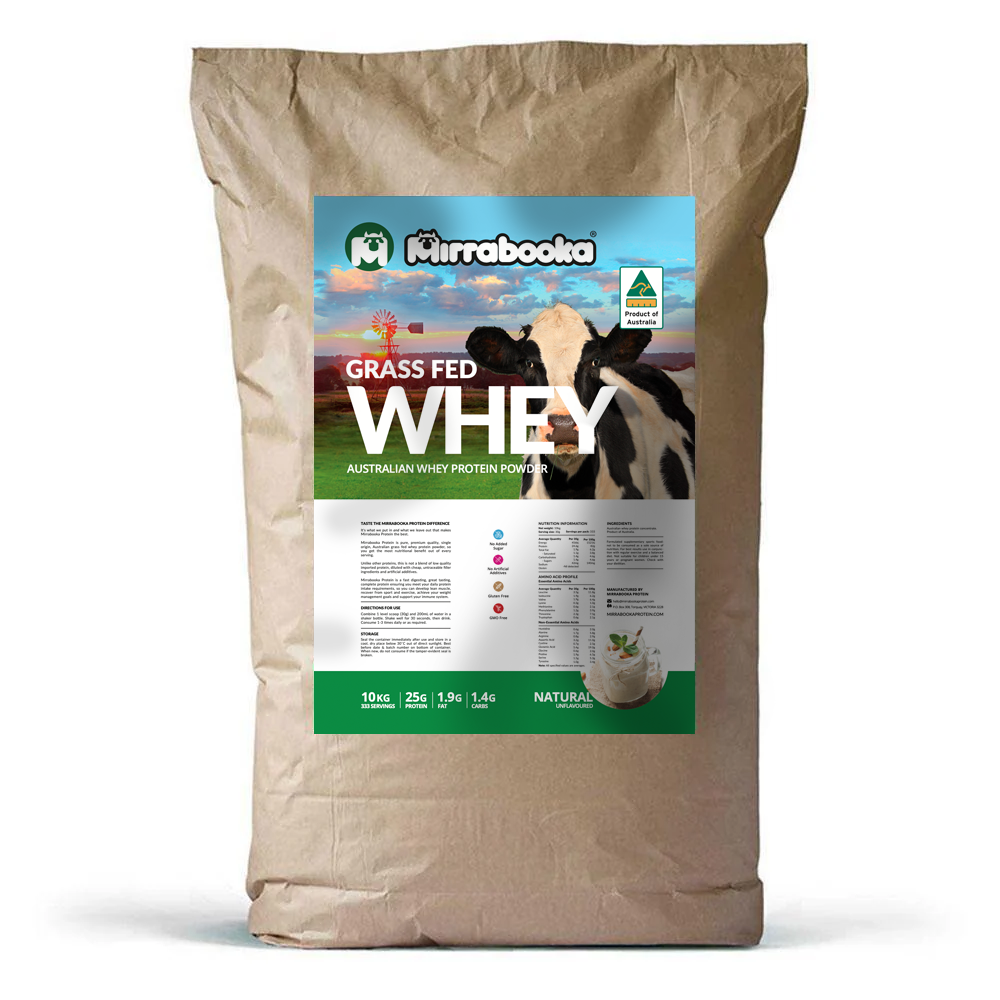Grass Fed Whey Protein Bulk Packaged 10kg