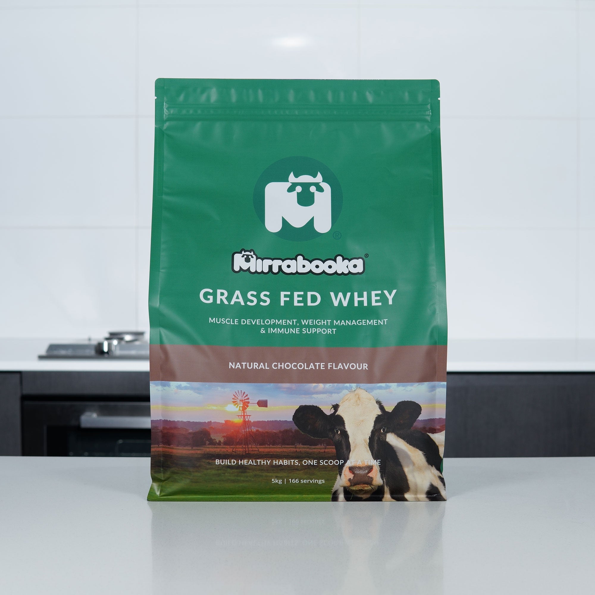 Grass Fed Whey Protein Chocolate 5kg (166 servings)