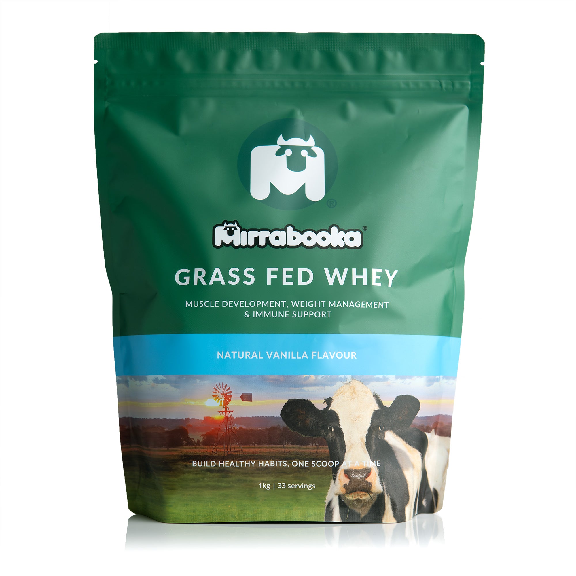 Grass Fed Whey Protein Vanilla 1kg (33 servings)