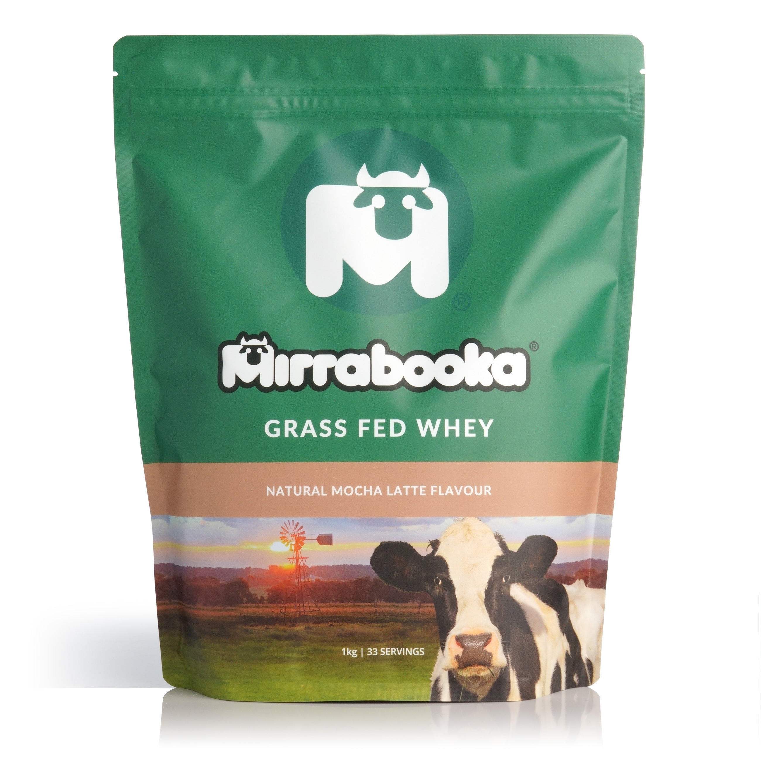 Grass Fed Whey Protein Mocha Latte 1kg (33 servings)