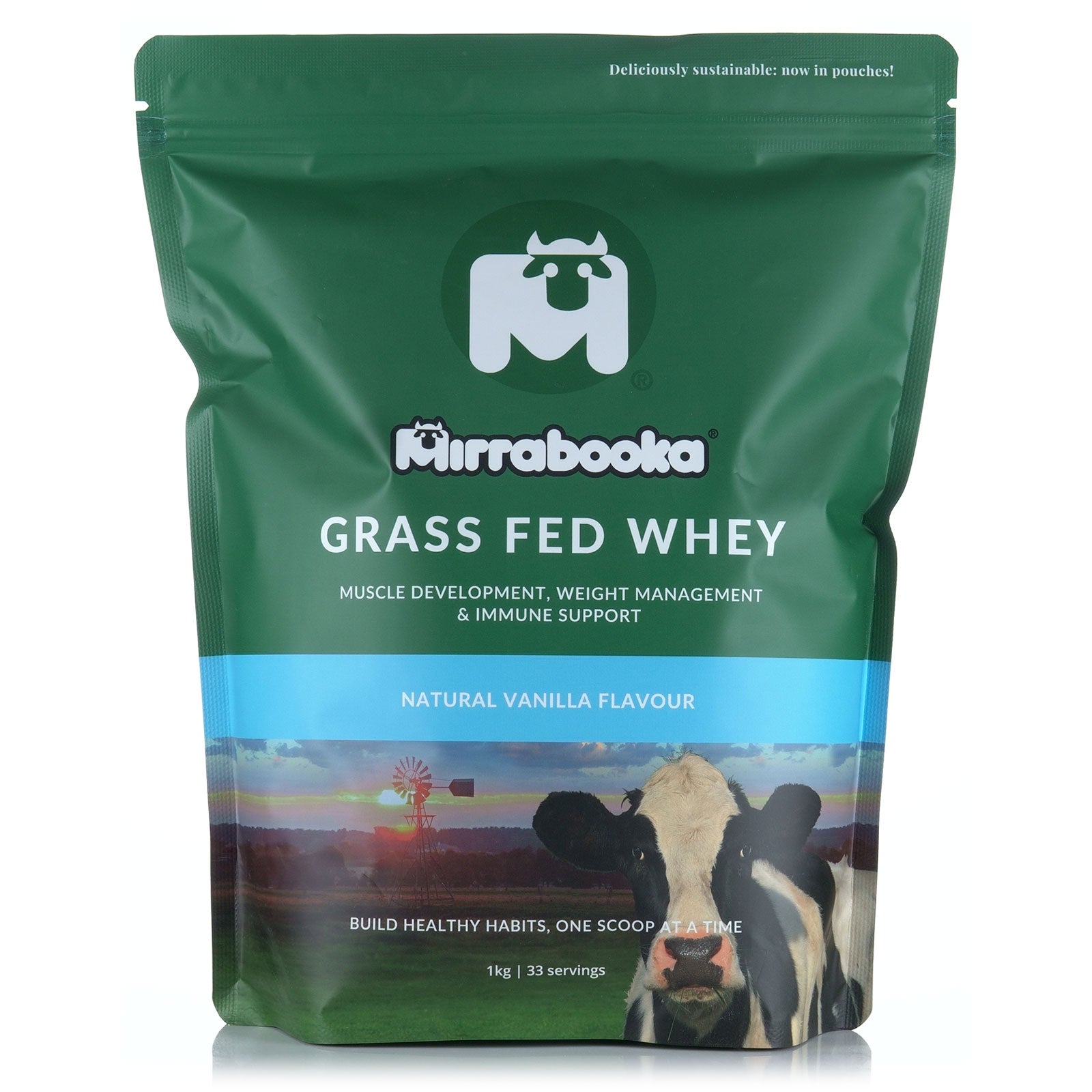 Grass Fed Whey Protein 1kg Vanilla & 1kg Chocolate Most Popular Duo Pack