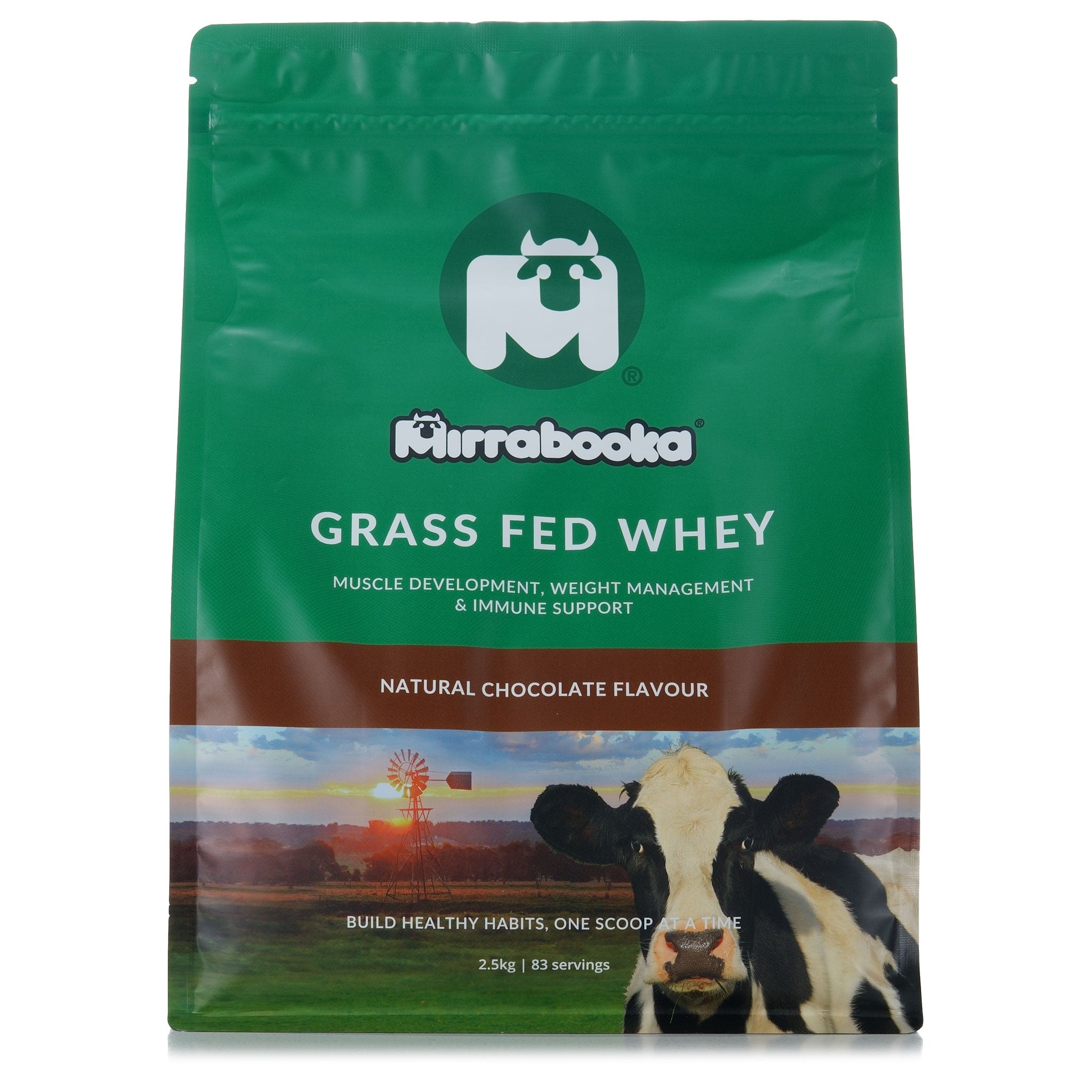 Grass Fed Whey Protein Chocolate 2.5kg (83 servings)