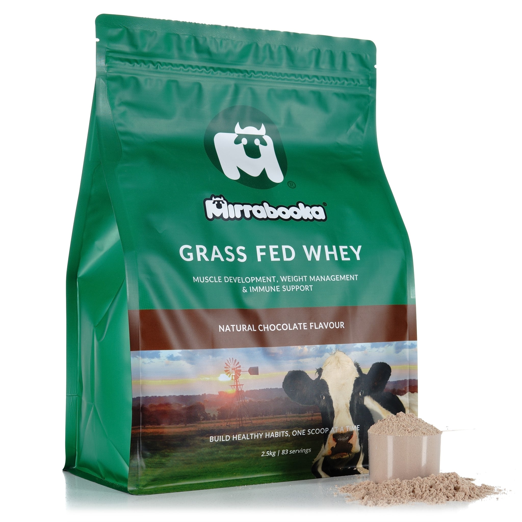 Grass Fed Whey Protein Chocolate 2.5kg (83 servings)