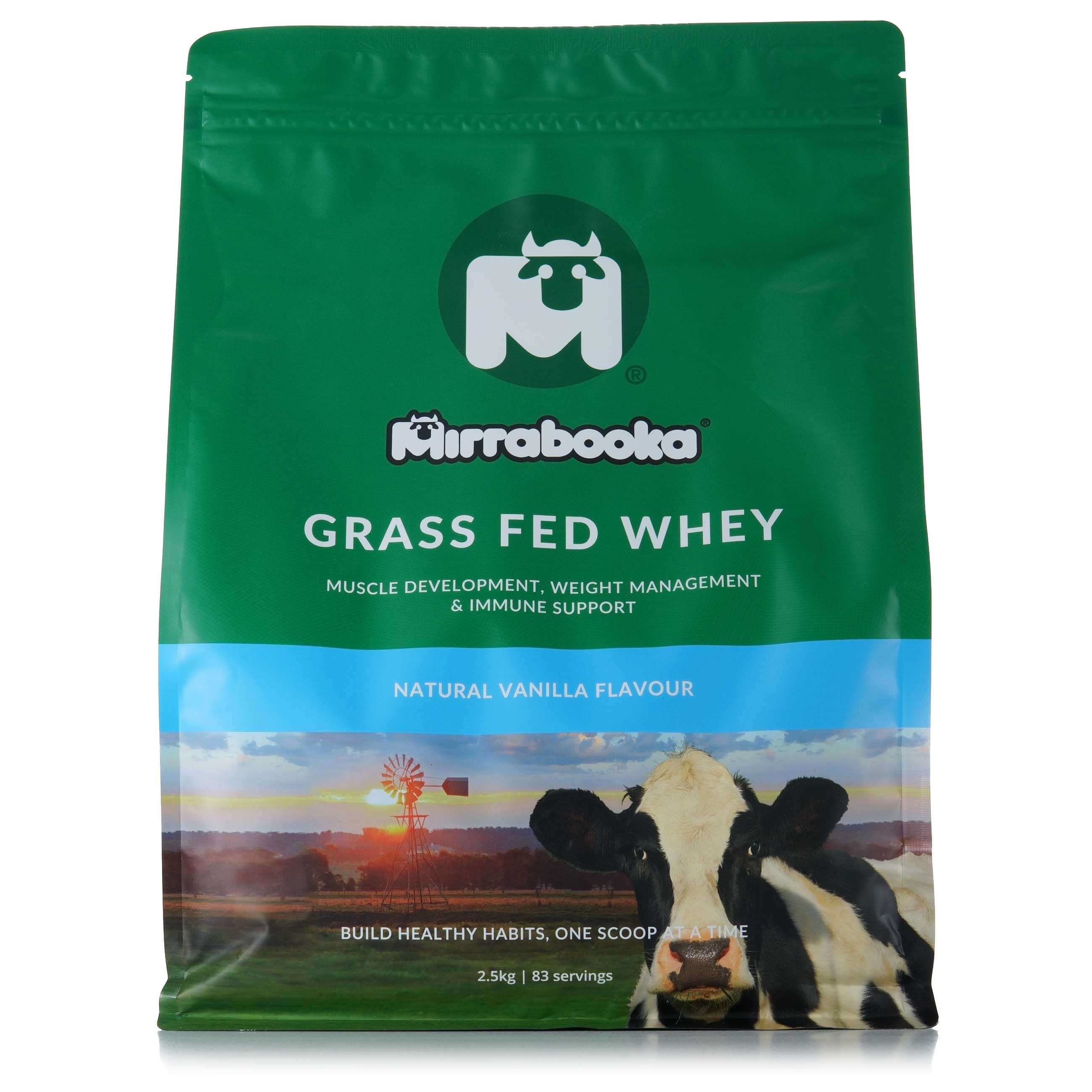 Grass Fed Whey Protein Vanilla 2.5kg (83 servings)