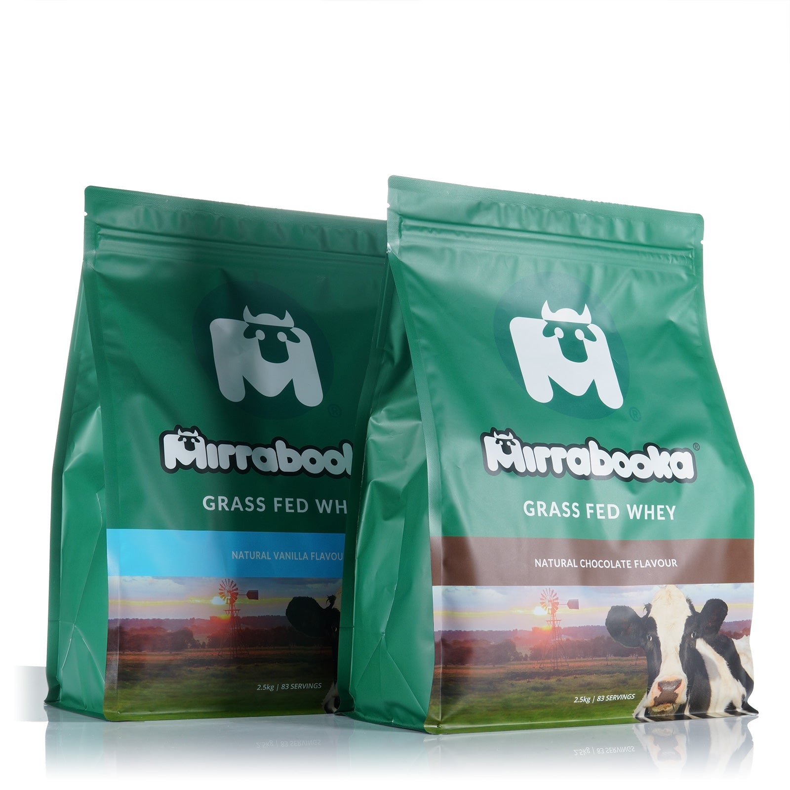 Grass Fed Whey Protein 2.5kg Vanilla & 2.5kg Chocolate Most Popular Duo Pack