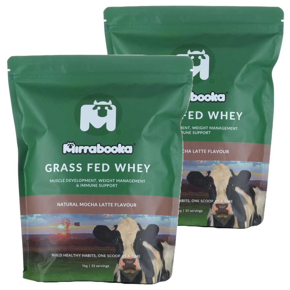 Grass Fed Whey Protein 2 x 1kg Mocha Latte Twin Pack