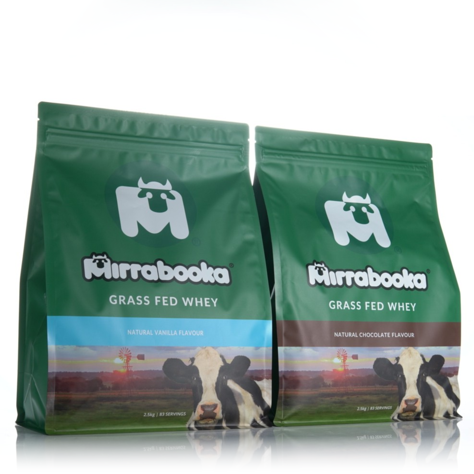 Grass Fed Whey Protein 2.5kg Vanilla & 2.5kg Chocolate Most Popular Duo Pack