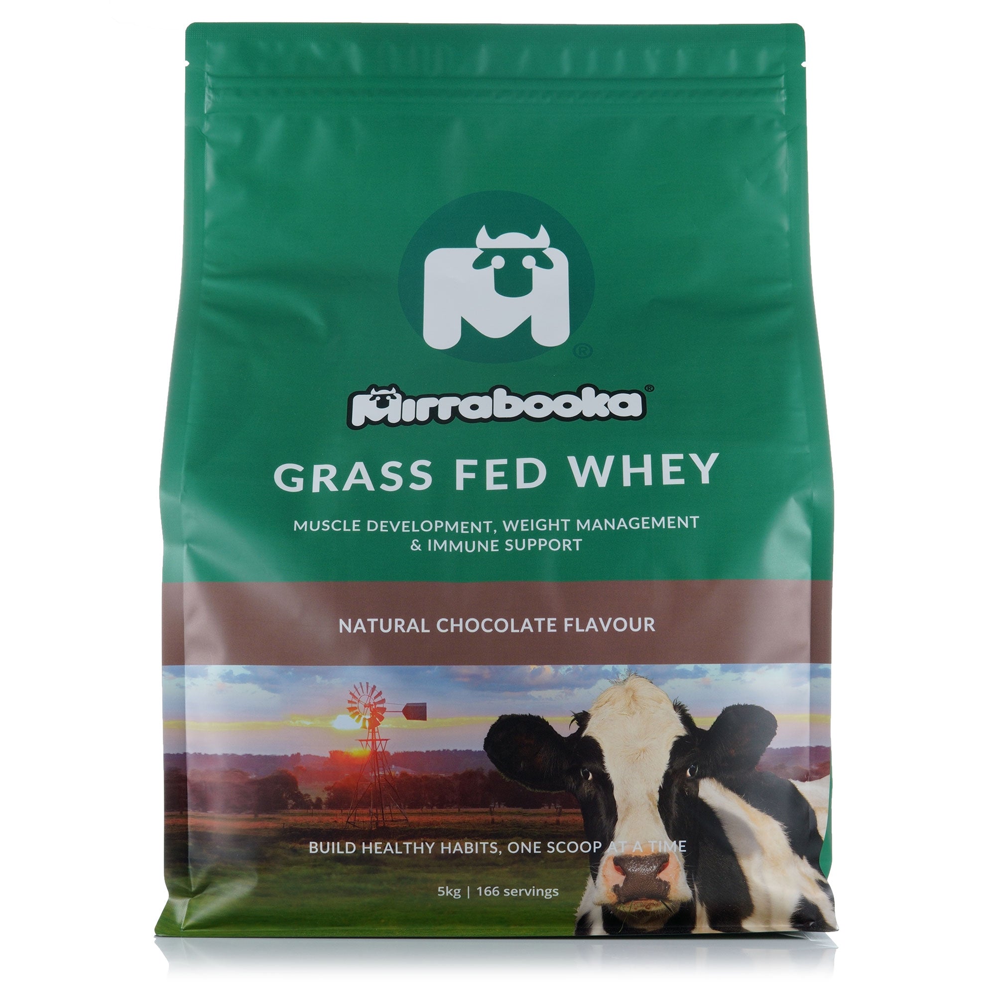 Grass Fed Whey Protein Chocolate 5kg (166 servings)
