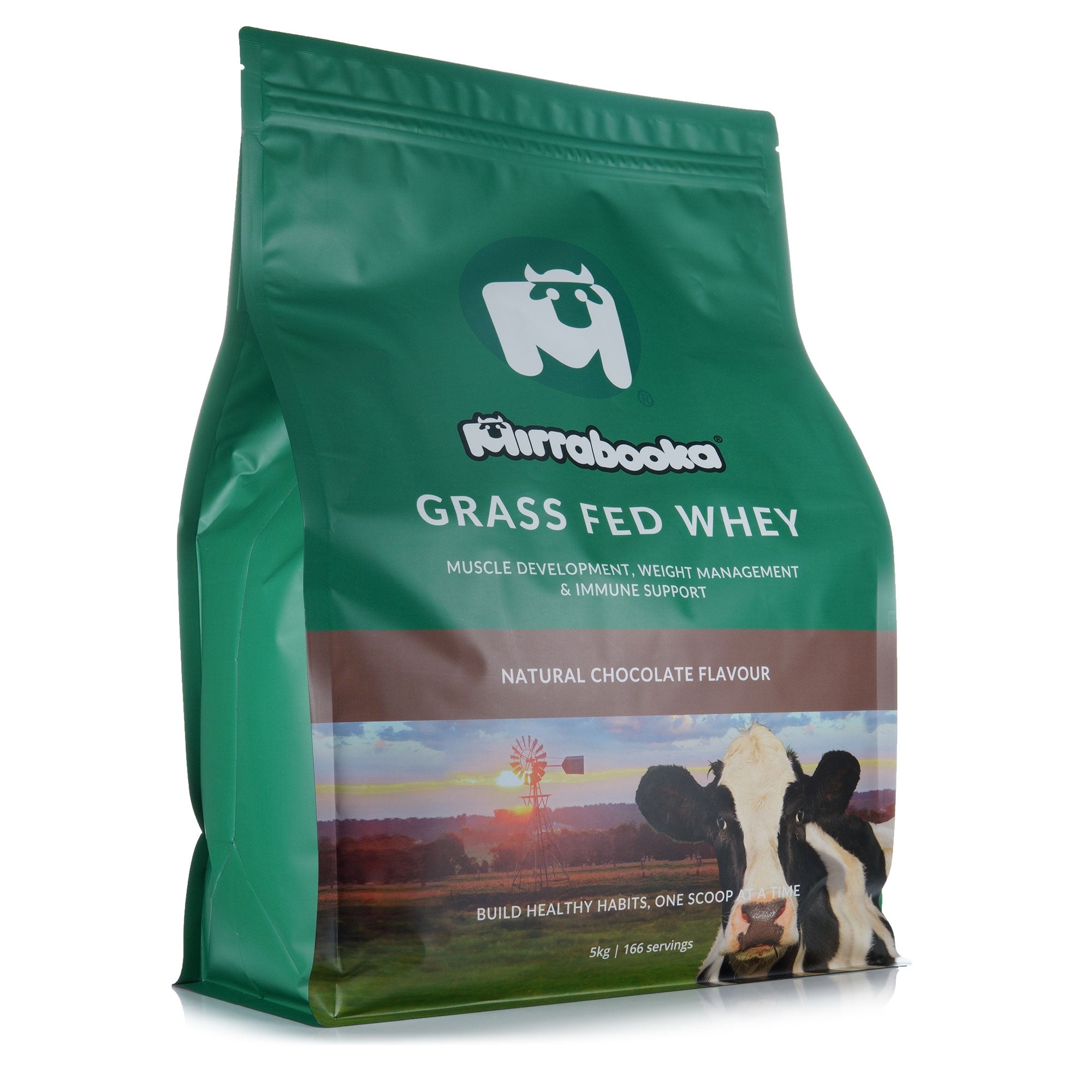 Grass Fed Whey Protein Chocolate 5kg (166 servings)