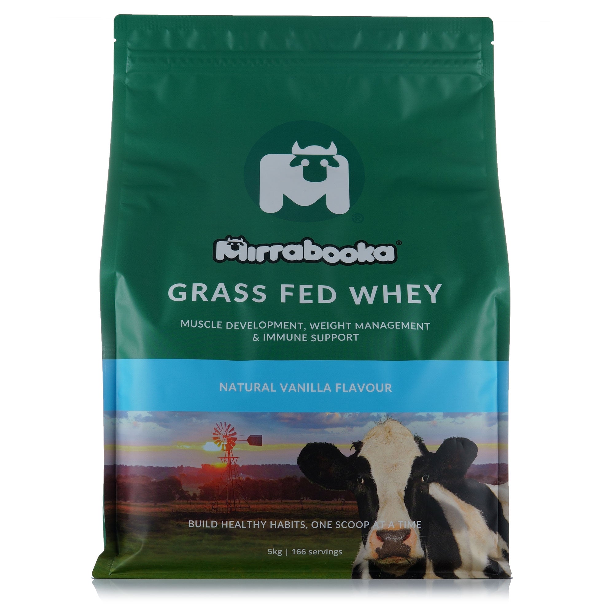 Grass Fed Whey Protein Vanilla 5kg (166 servings)