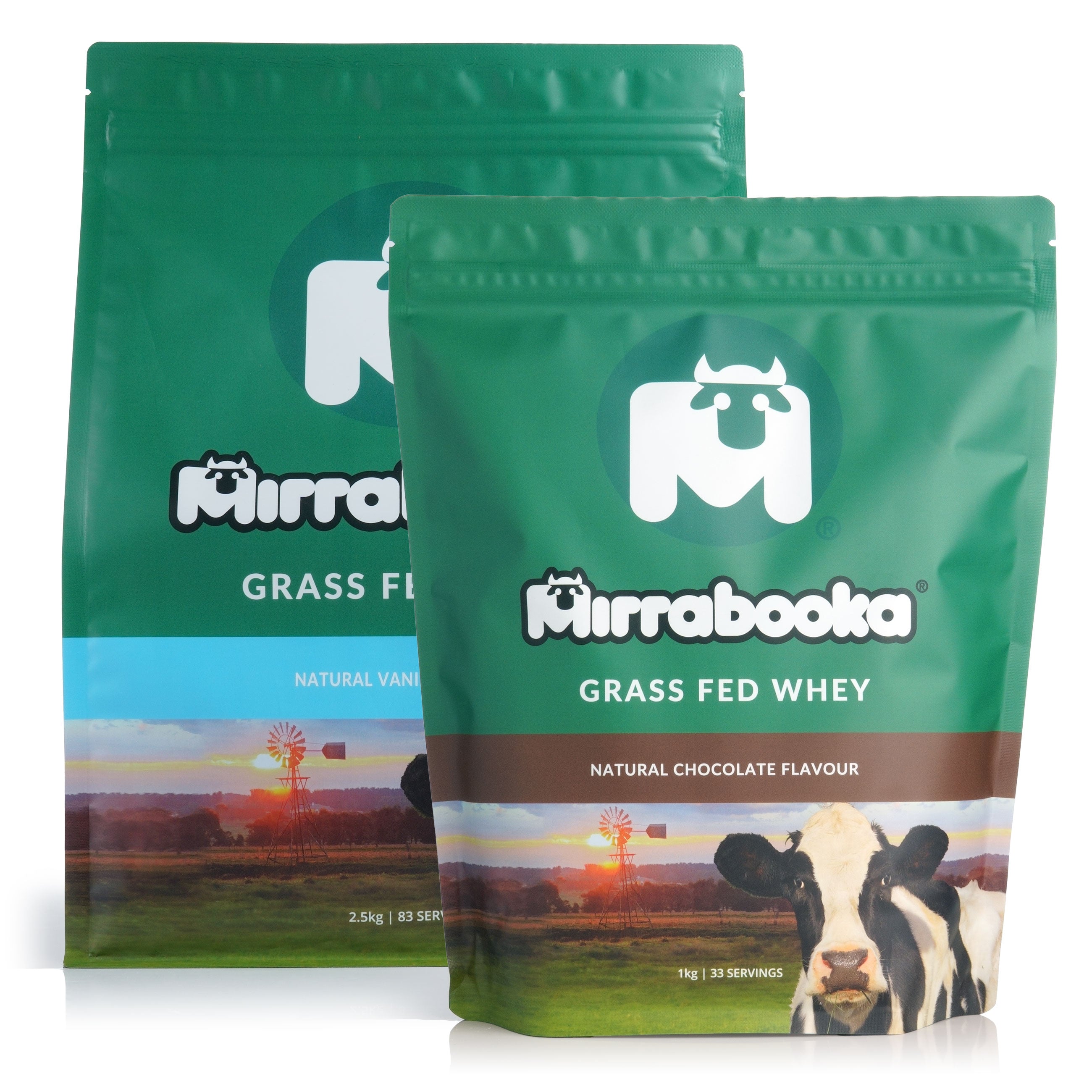 Grass Fed Whey Protein 2.5kg Vanilla & 1kg Chocolate Mixed Pack