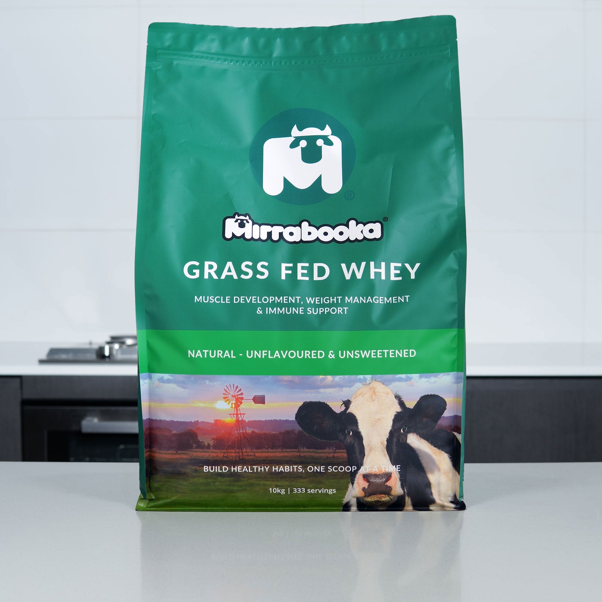 Grass Fed Whey Protein Unflavoured Natural 10kg (333 servings)