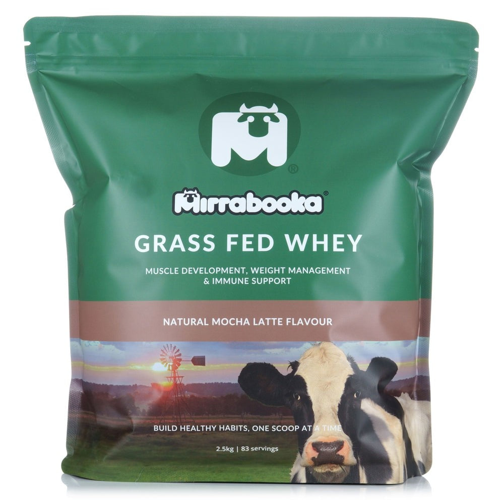 Grass Fed Whey 4 x 2.5kg Pack (4 Pack - Vanilla, Unflavoured,  Chocolate & Mocha)