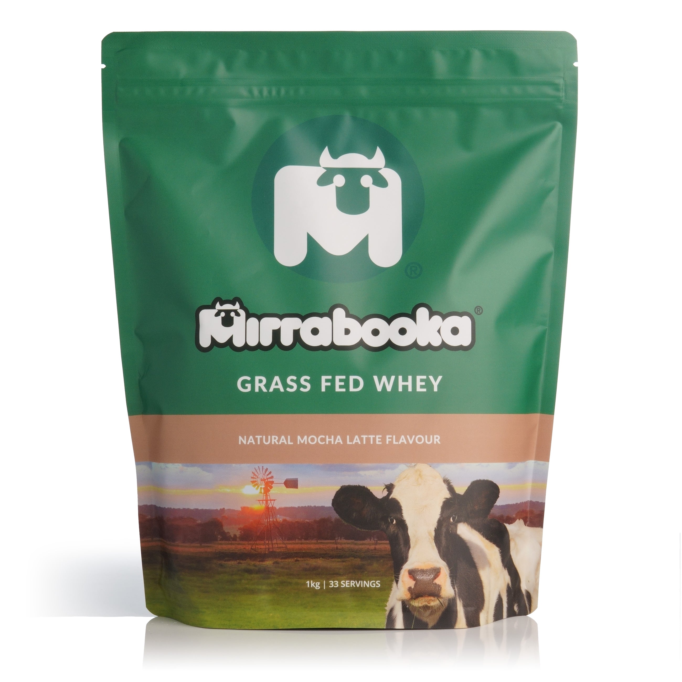 Grass Fed Whey Protein Mocha Latte 1kg (33 servings)