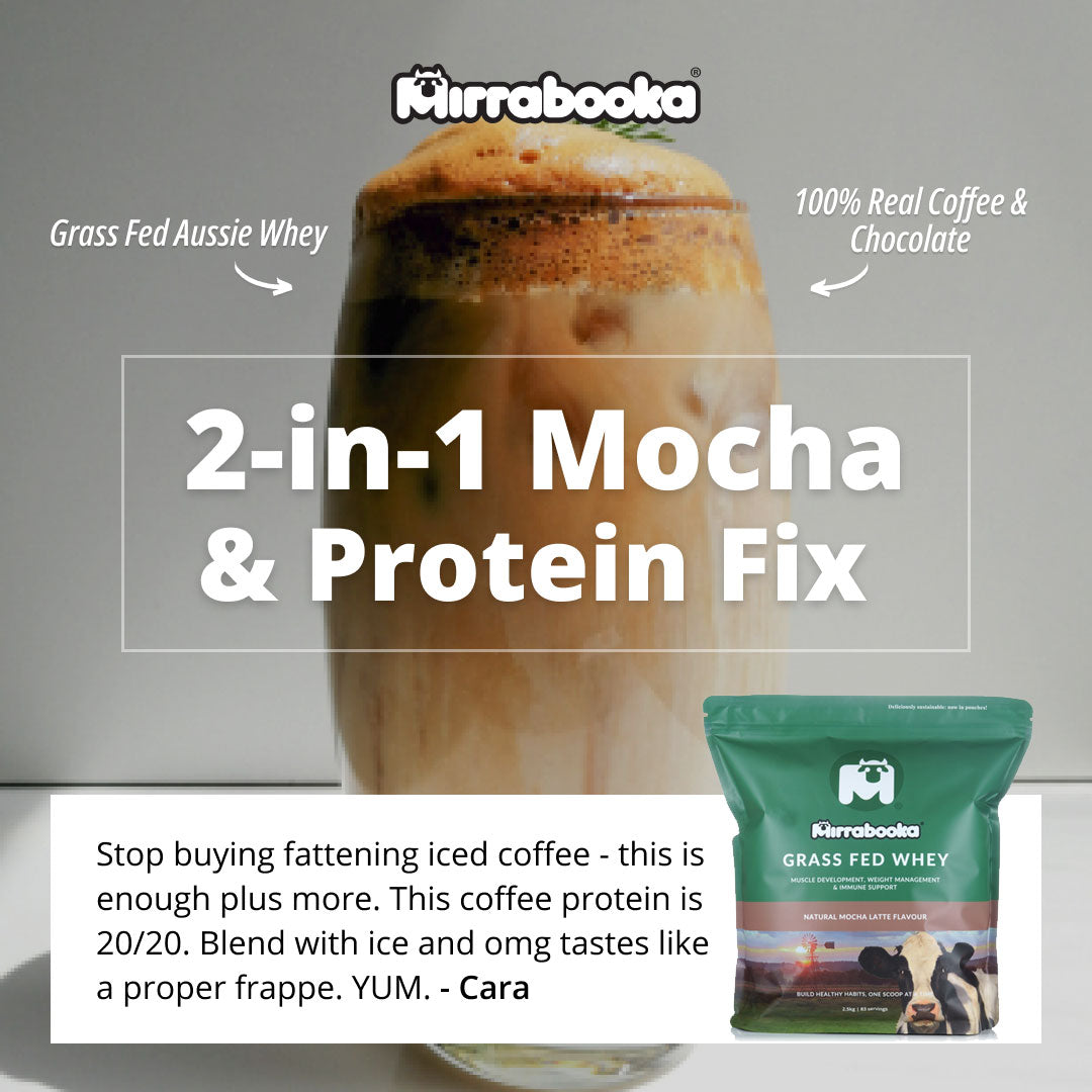 Grass Fed Whey Protein Mocha Latte 2.5kg (83 servings)