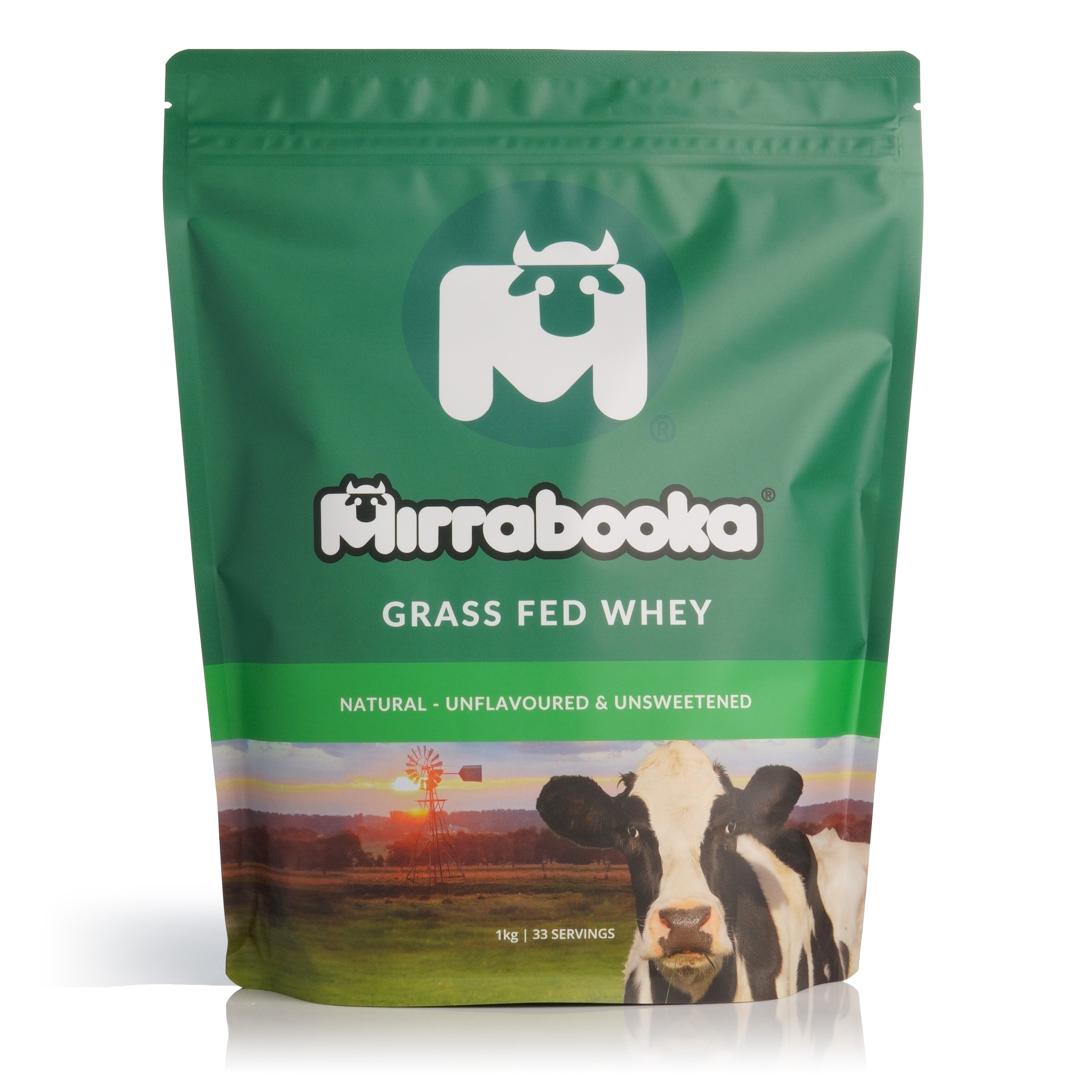 Grass Fed Whey Protein 1kg Natural & 1kg Vanilla Duo Pack