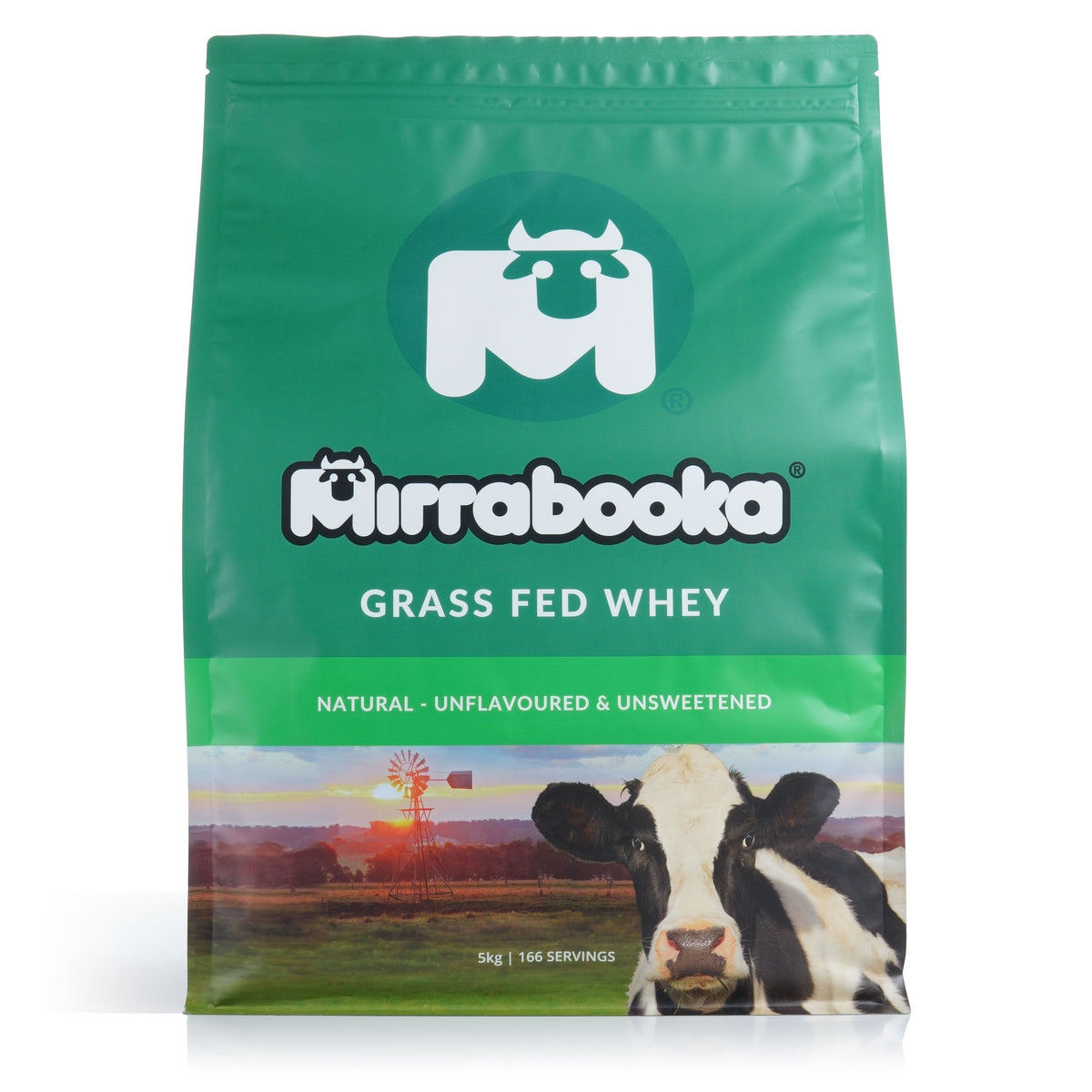 Grass Fed Whey Protein Unflavoured Natural 5kg (166 servings)
