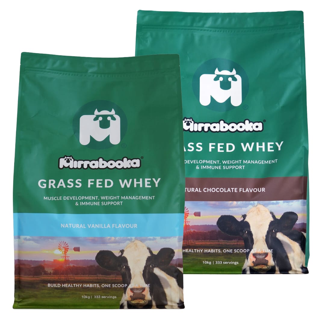 Grass Fed Whey Protein 10kg Vanilla & 10kg Chocolate Most Popular Duo Pack