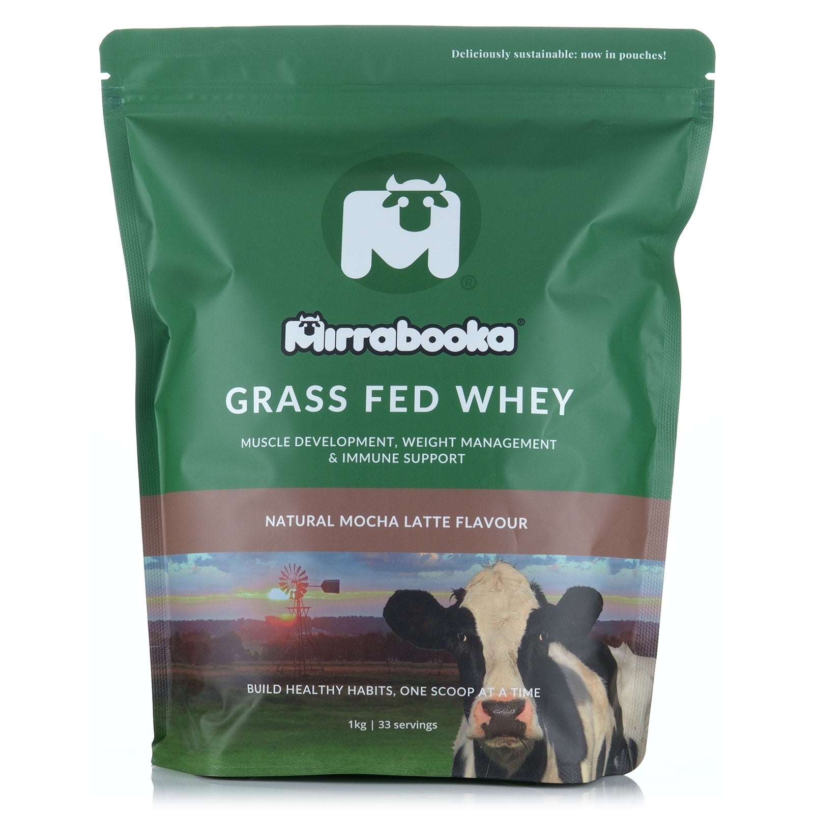 Grass Fed Whey Protein Mocha Latte 1kg (33 servings)