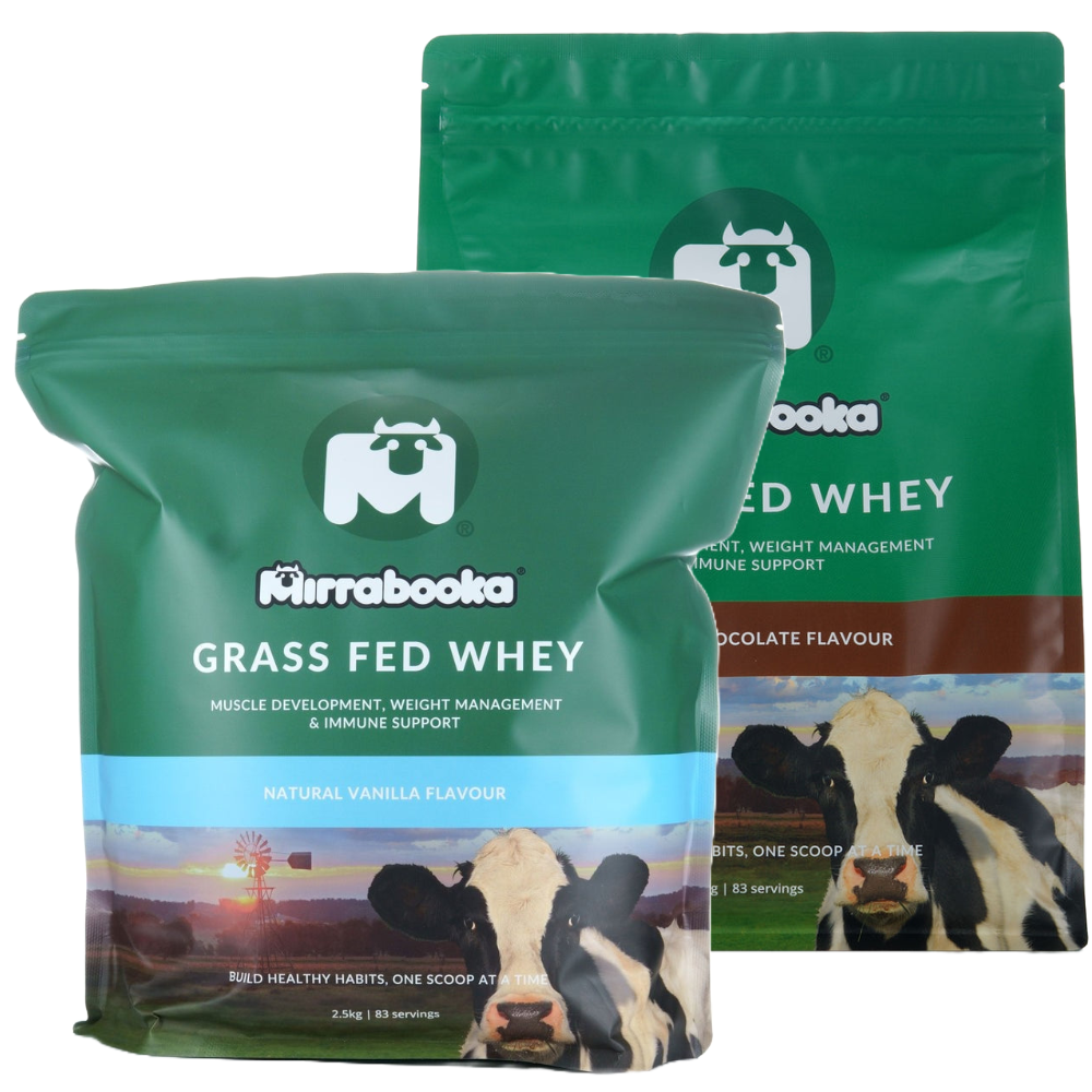 Grass Fed Whey Protein 2.5kg Vanilla & 2.5kg Chocolate Most Popular Duo Pack