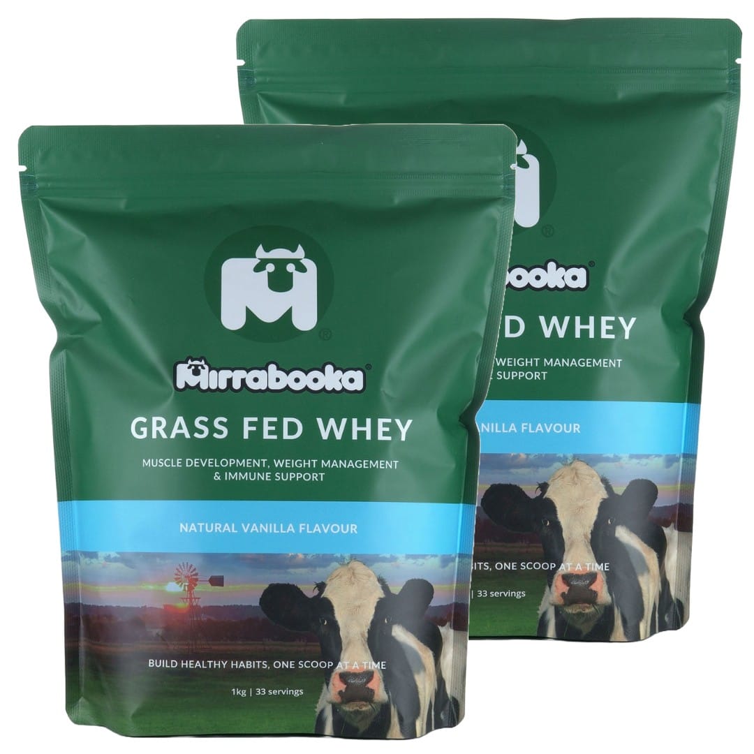 Grass Fed Whey Protein 2 x 1kg Vanilla Twin Pack