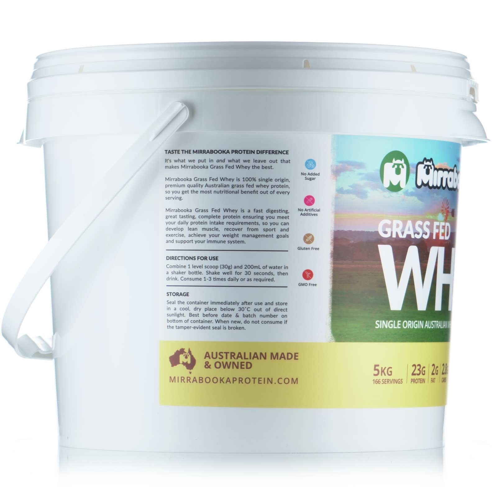 Grass Fed Whey Protein Vanilla 5kg (166 servings)