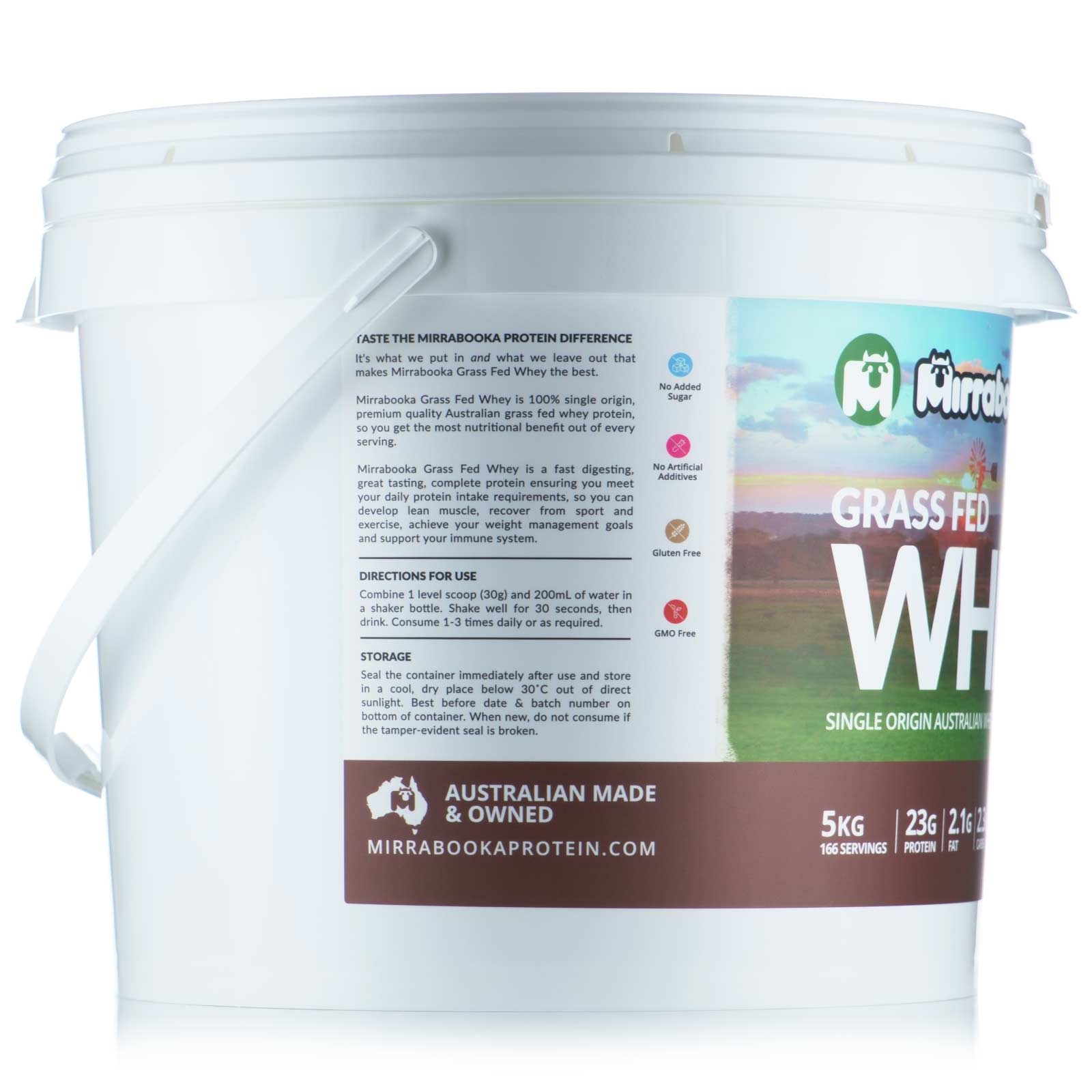 Grass Fed Whey Protein Chocolate 5kg (166 servings)